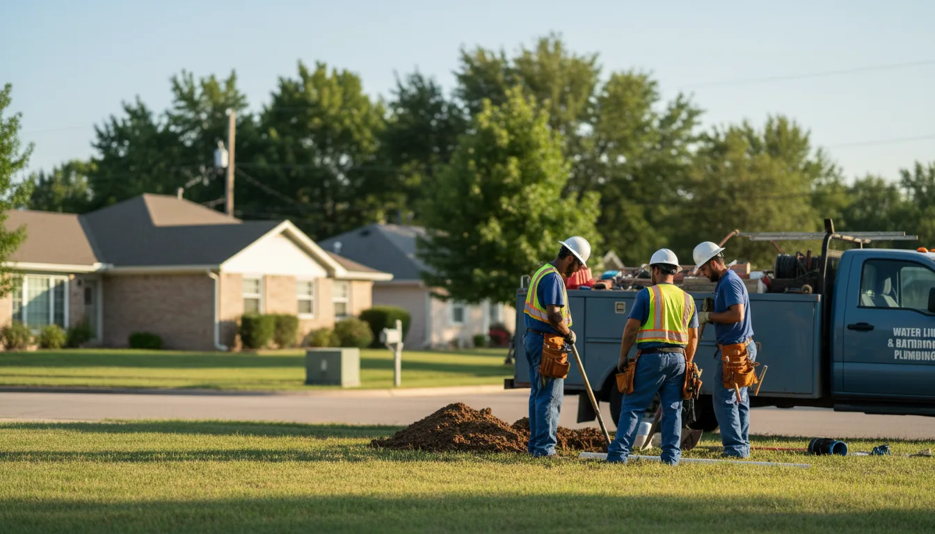 Residential water line and bathroom plumbing service in Knippa, TX